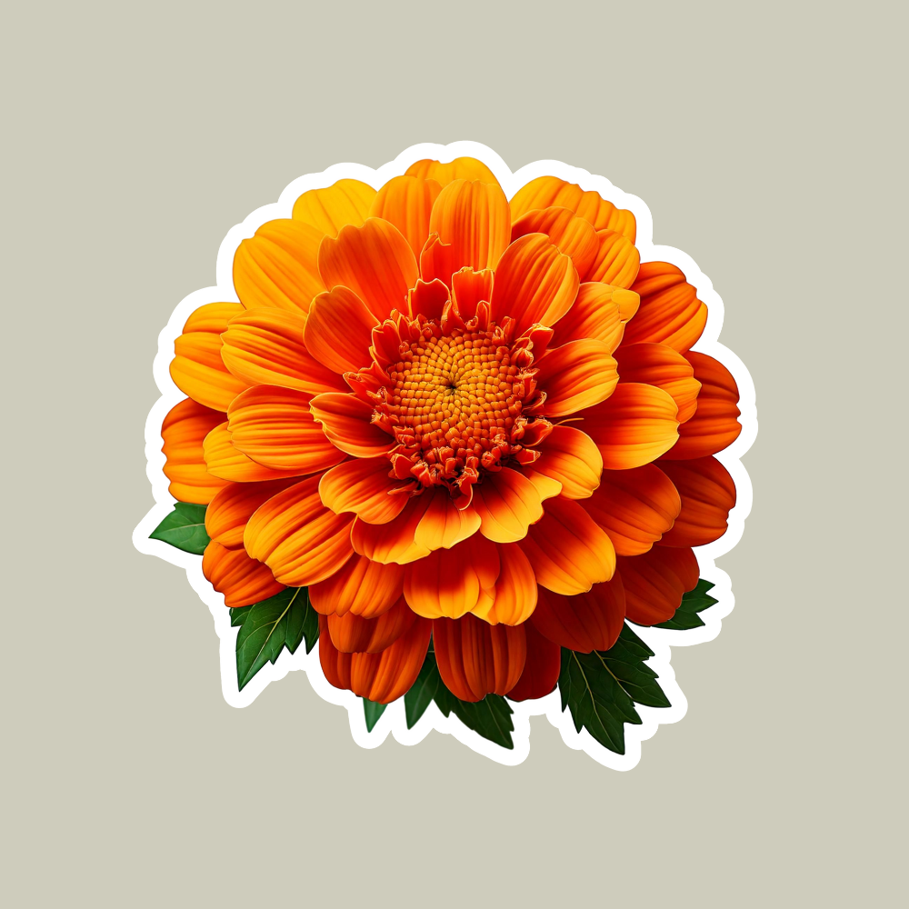 Marigold Flower Sticker