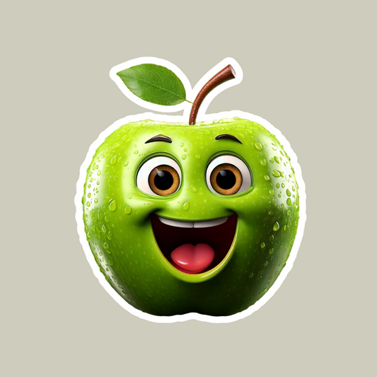 Green Apple Sticker