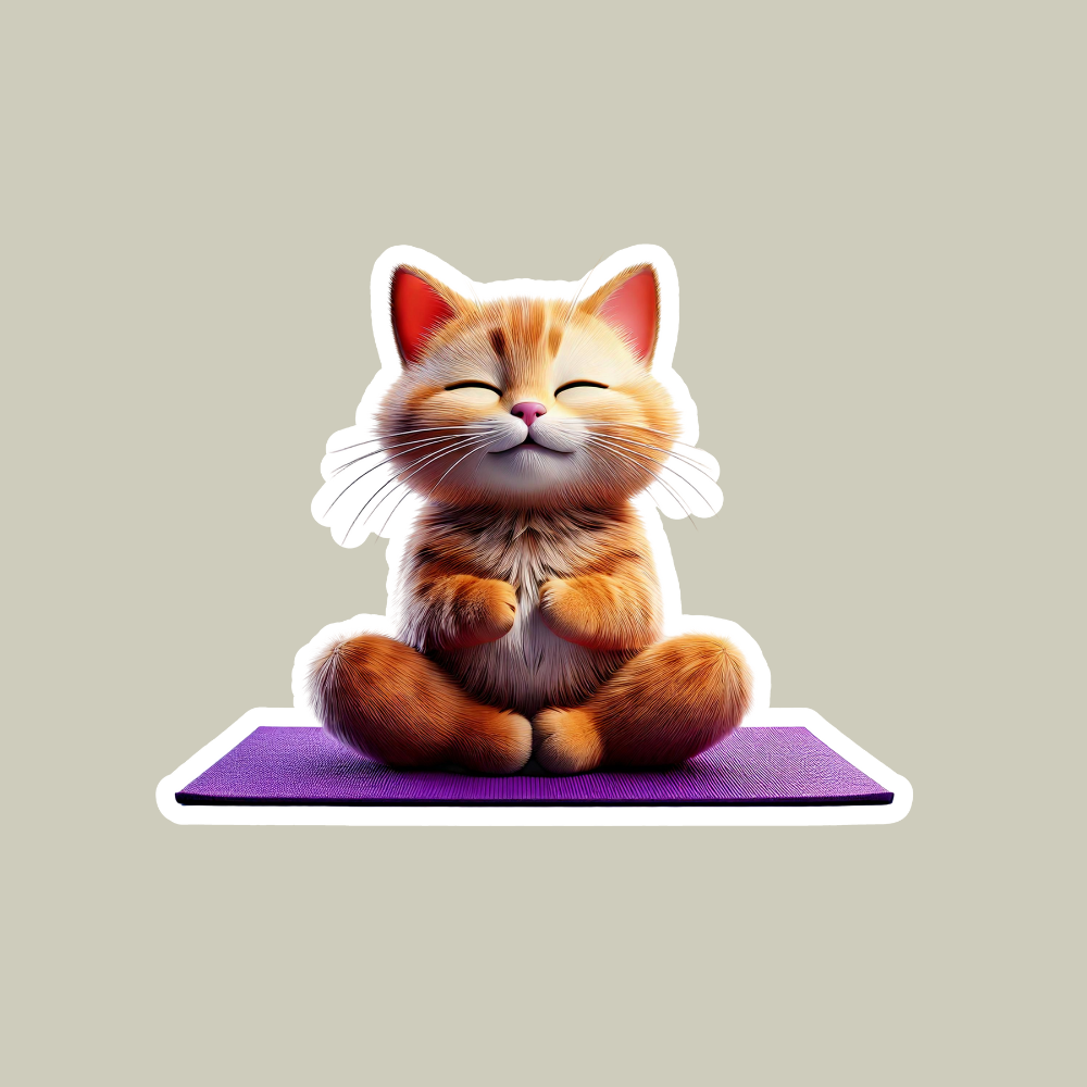 Yoga Cat Sticker