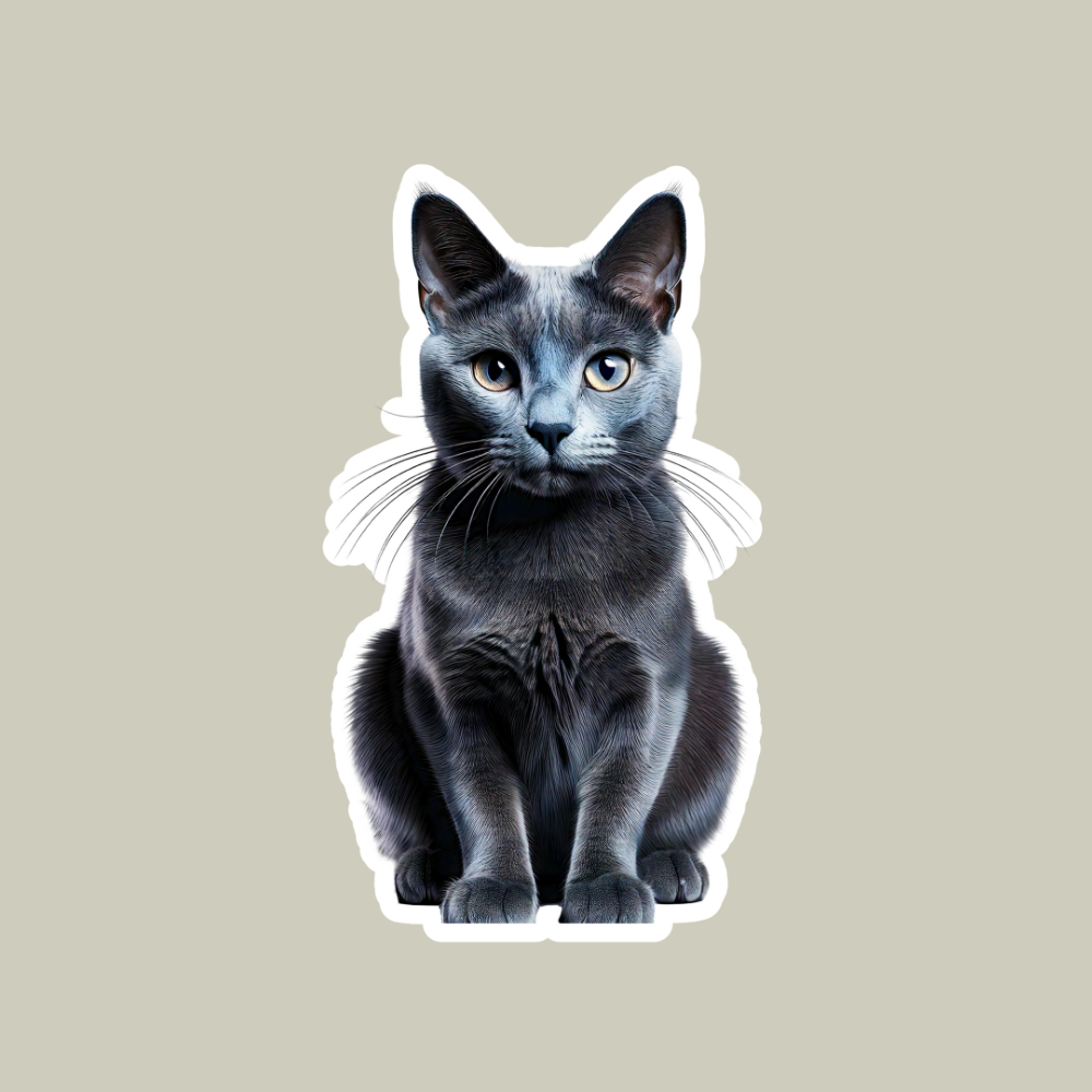 Russian Blue Cat Sticker