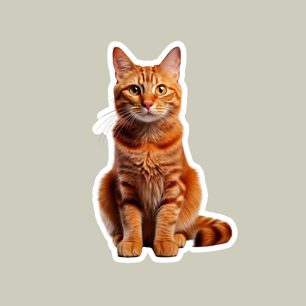 Orange Tabby Cat Sticker