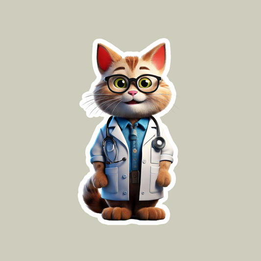 Cat Doctor Sticker