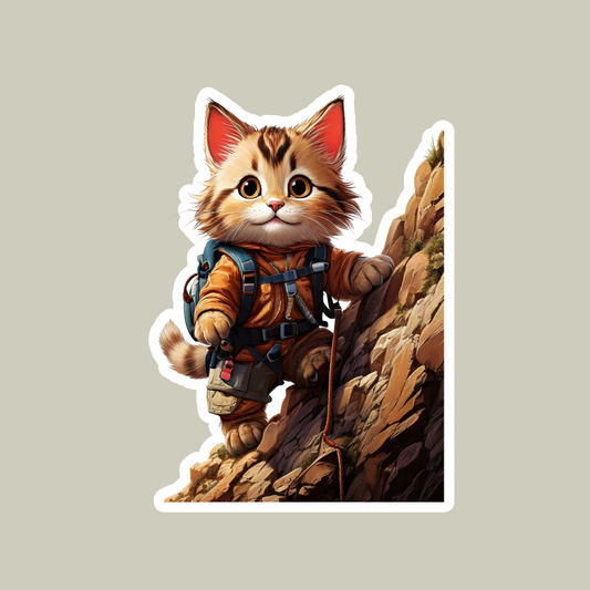 Climbing Cat Sticker