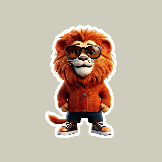 Lion with Sunglasses Sticker