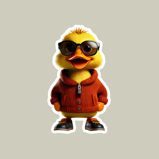 Duck with Sunglasses Sticker