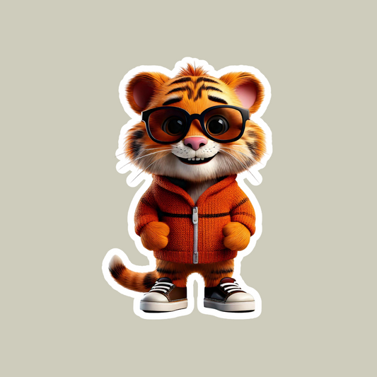 Tiger with Sunglasses Sticker