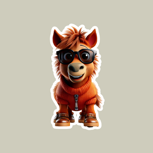 Horse with Sunglasses Sticker