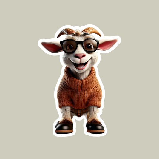 Goat with Sunglasses Sticker