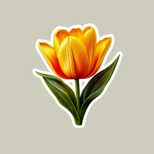 Yellow Tulip Sticker