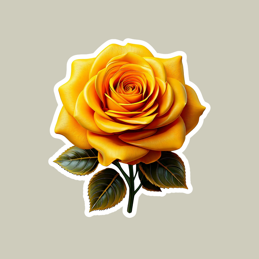 Yellow Rose Sticker