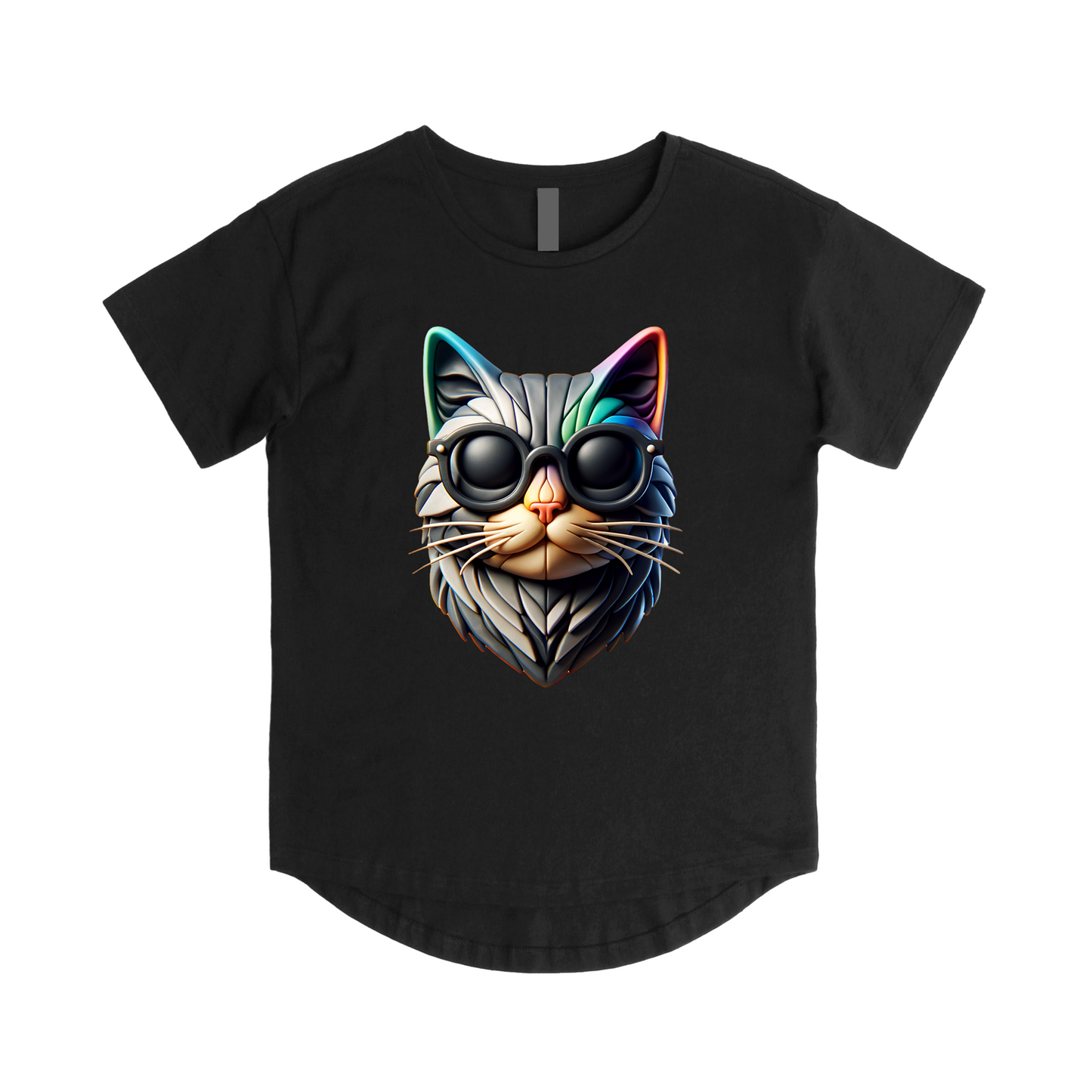 Futuristic Cat Tee - Embrace the Future