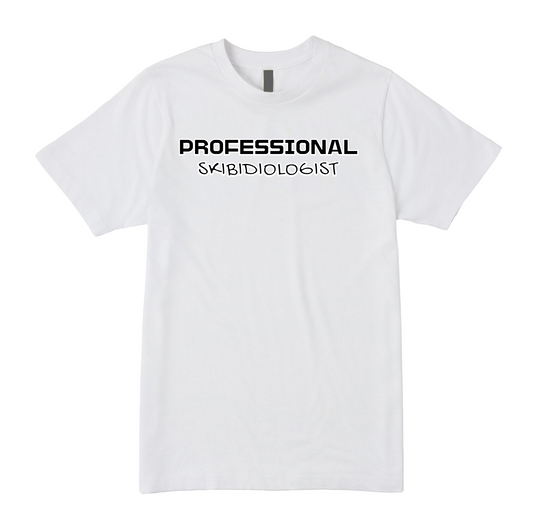 Professional Skibidiologist - Black and White Print