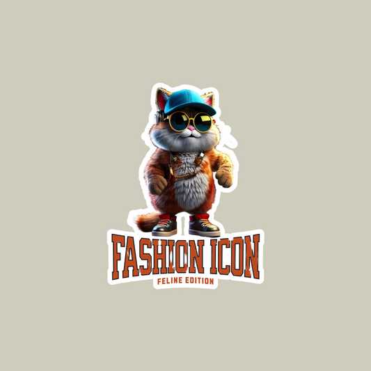 Fashion Icon Feline Edition Sticker