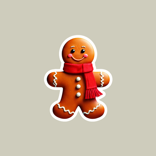 Gingerbread Sticker for festive holiday decoration.